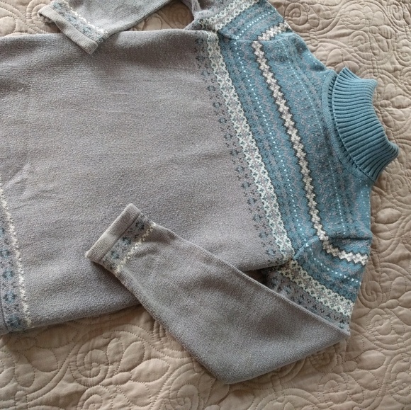 Style&Co winter patterned turtleneck sweater SP - Picture 5 of 8